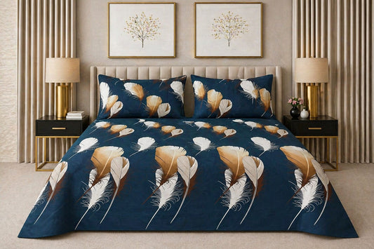 Feather Elegance - King Size Bedsheet Set