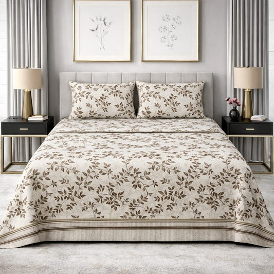 Leafy - King Size Bedsheet Set