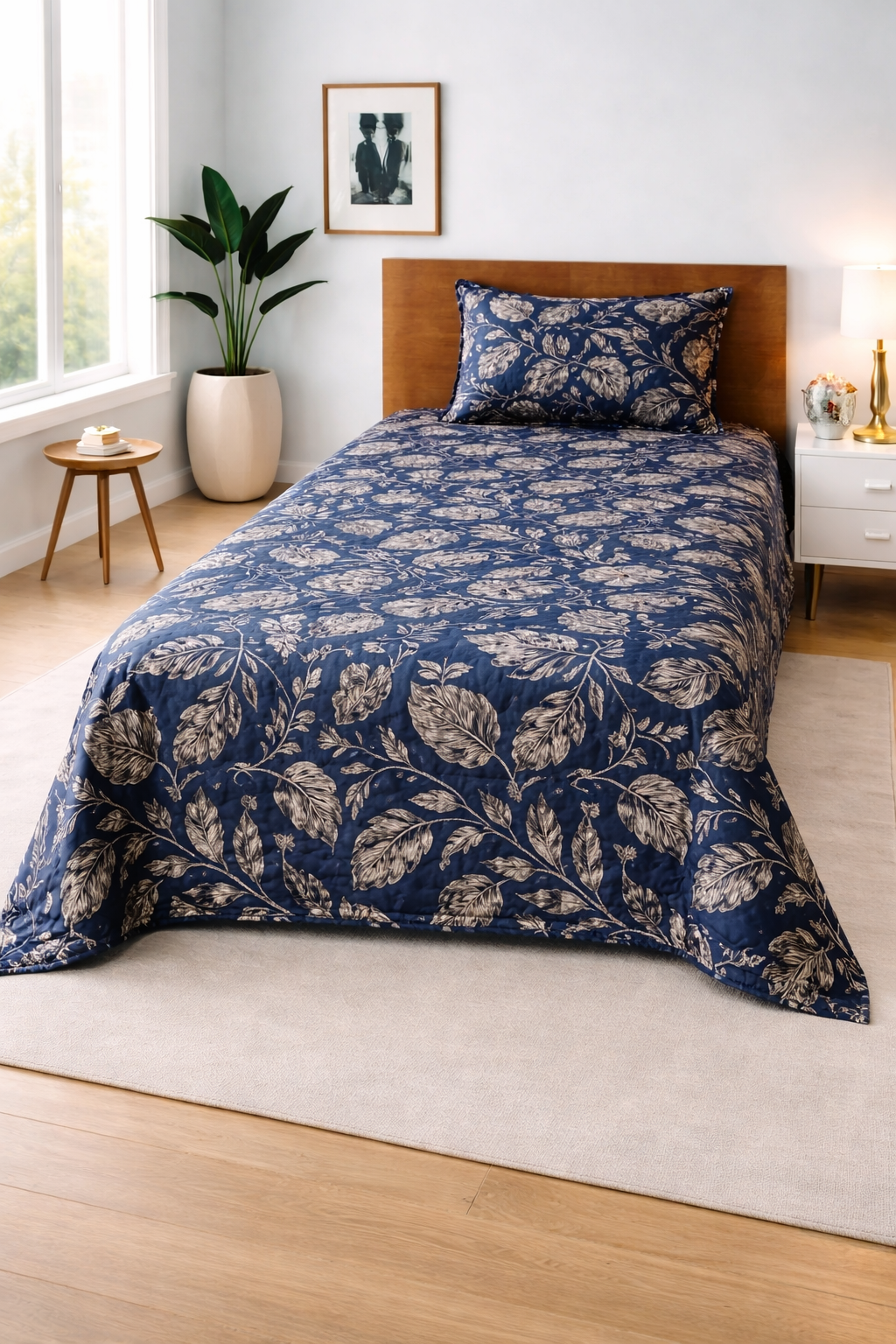 Midnight Leaf - Single Bedsheet Set