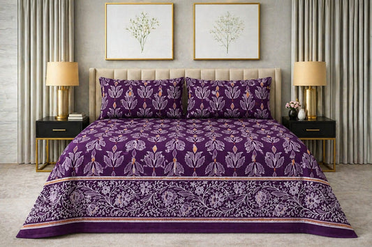 Royal Violet - King Size Bedsheet Set