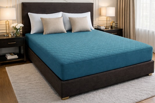 Quilted Waterproof Mattress Cover - Zinc