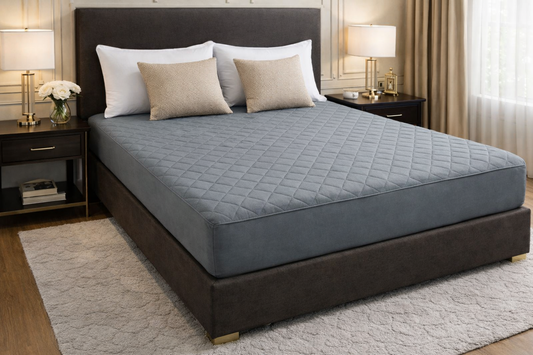 Quilted Waterproof Mattress Cover - Grey