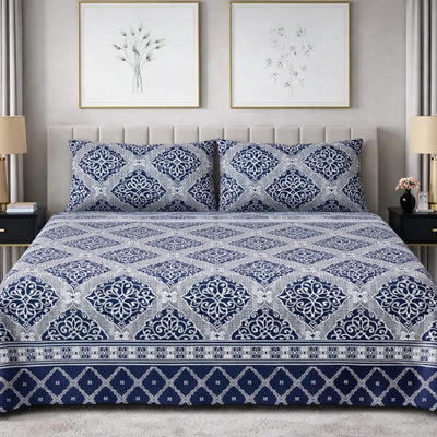 Blue Imperial - King Size Bedsheet Set
