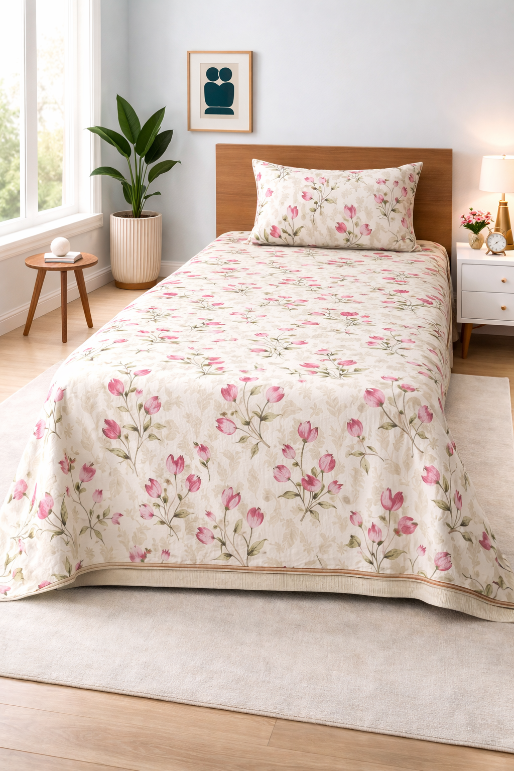Blush Tulip - Single Bedsheet Set