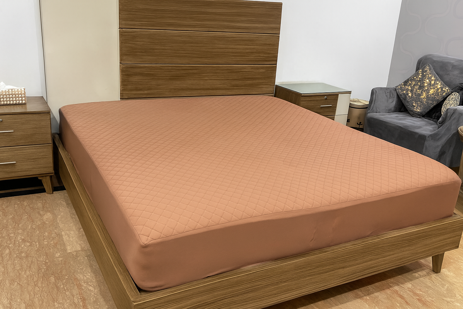 Quilted Waterproof Mattress Cover - Skin