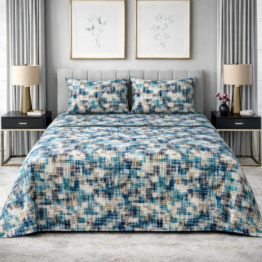 Ocean Mosaic - King Size Bedsheet Set