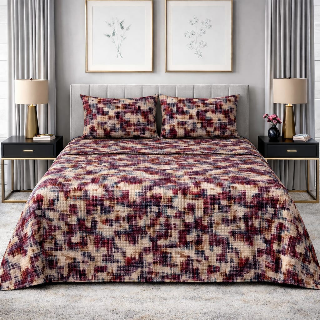 Rustic Mosaic - King Size Bedsheet Set