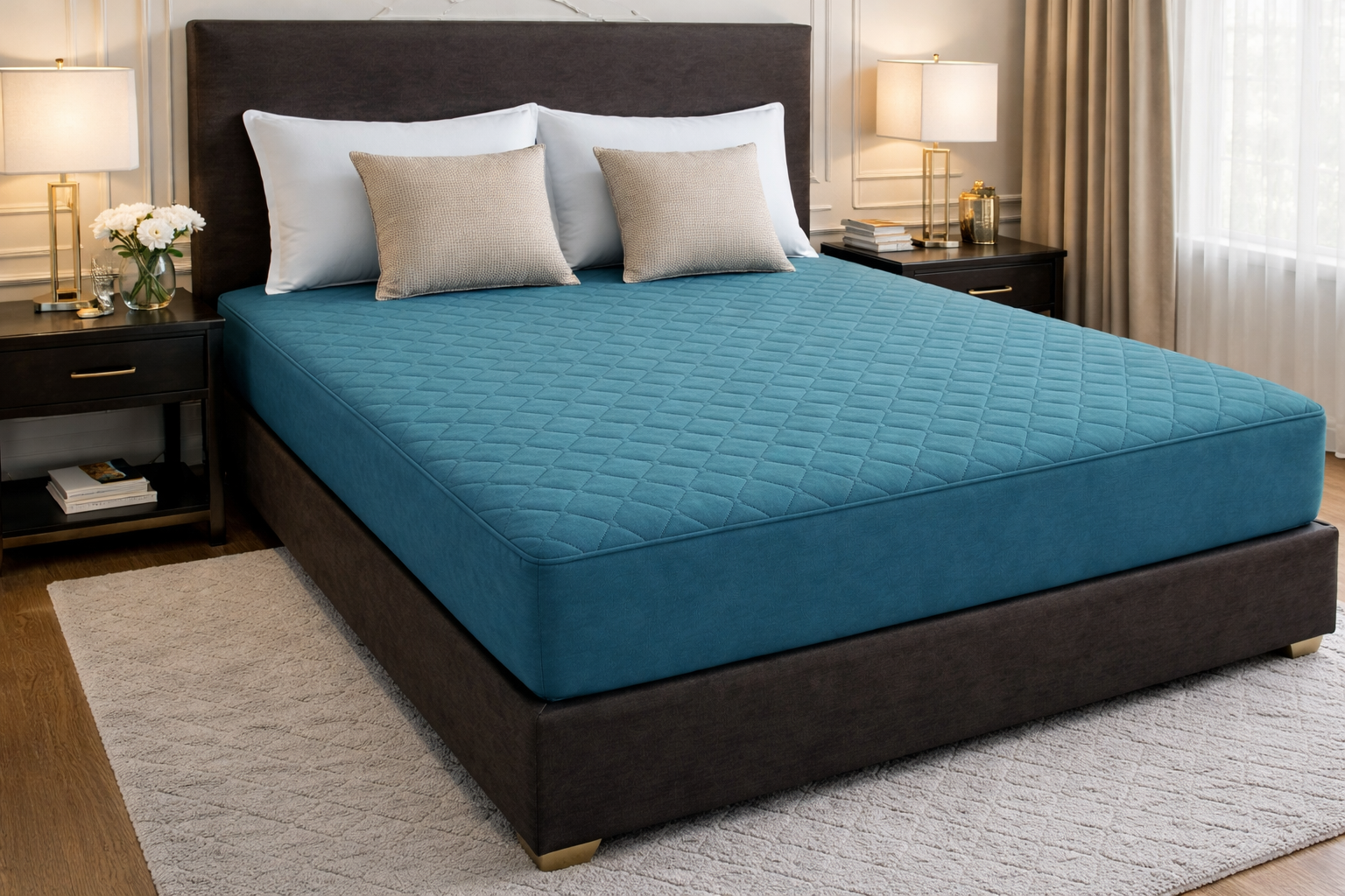 Quilted Waterproof Mattress Cover - Zinc