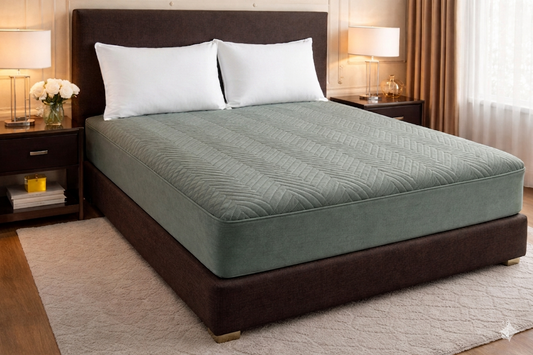 Quilted Waterproof Mattress Cover - Grey